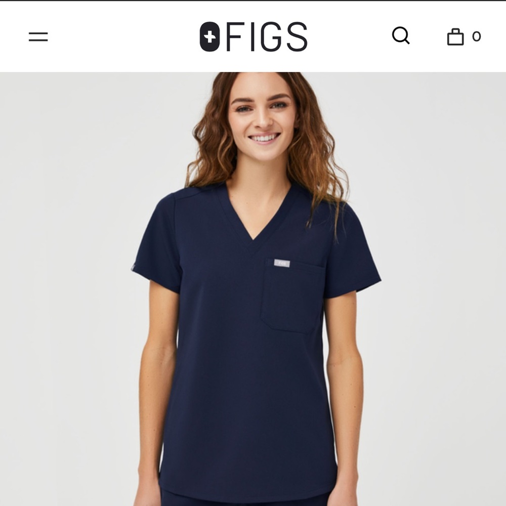 NEVER WORN FIGS Catarina One a pocket Scrub Top